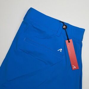 REDVANLY Hanover Golf Shorts Mens XL Athletic Quick Dry Ibiza Blue 4-Way Stretch